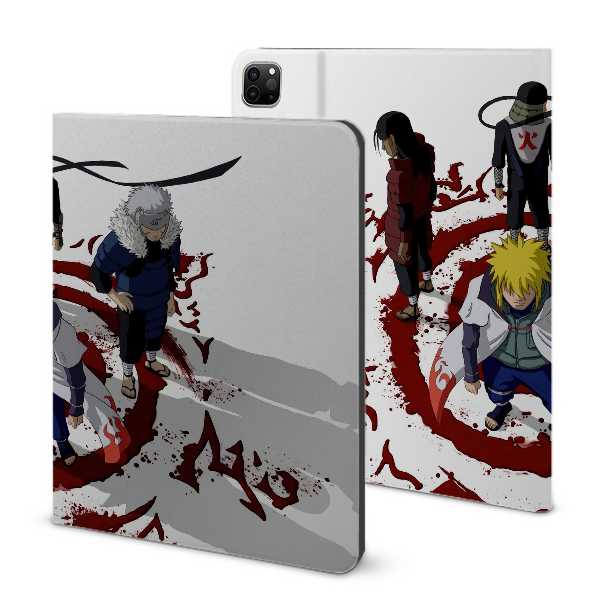 （画像用） NARUTO -ナルト- NARUTO -ナルト- 疾風伝 IPad ケース ブック型 PUレザー TPU 耐衝撃 軽量 薄型 ペン収納なし 全面保護 IPad 各モデル対応